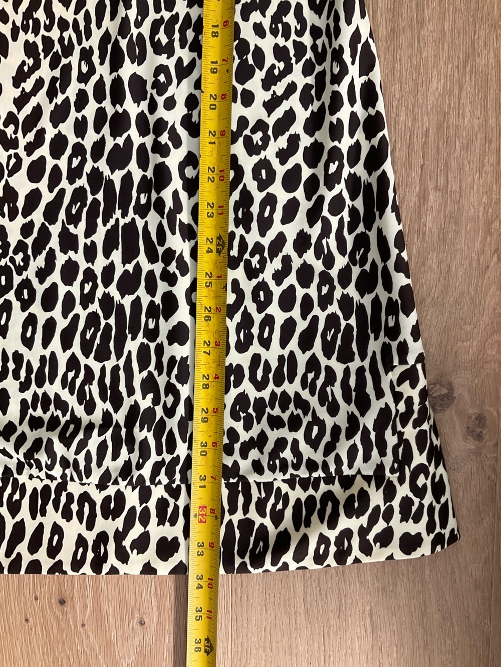 Jude Connally Leopard Print Shift Dress Small 3/4 Sleeve Stretch Knit - Picture 5 of 7